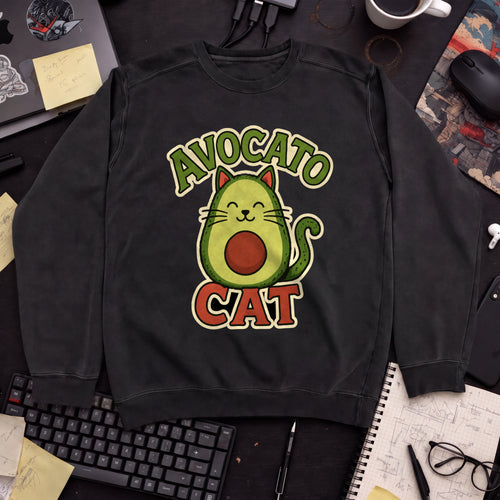Avocato Cat Sweatshirt — Black