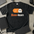 Boo-lean Shirt — Black Comfort Colors 1717 flat lay