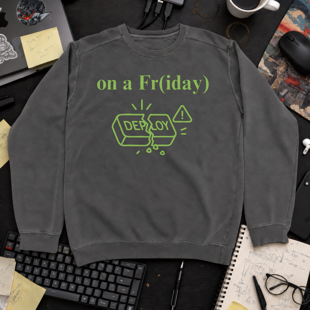 Breaking Prod on a friday Sweatshirt — Pepper