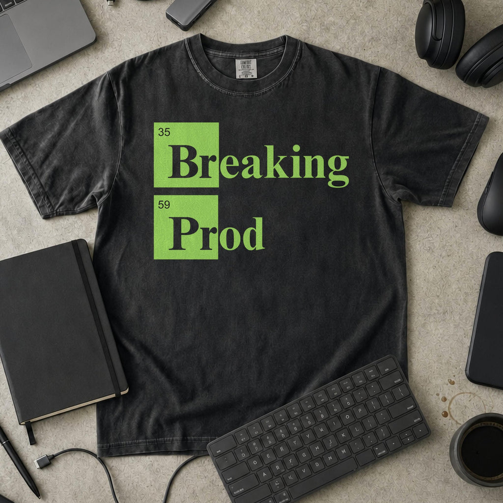 Breaking Prod Premium Shirt — black Premium Shirt mock-up