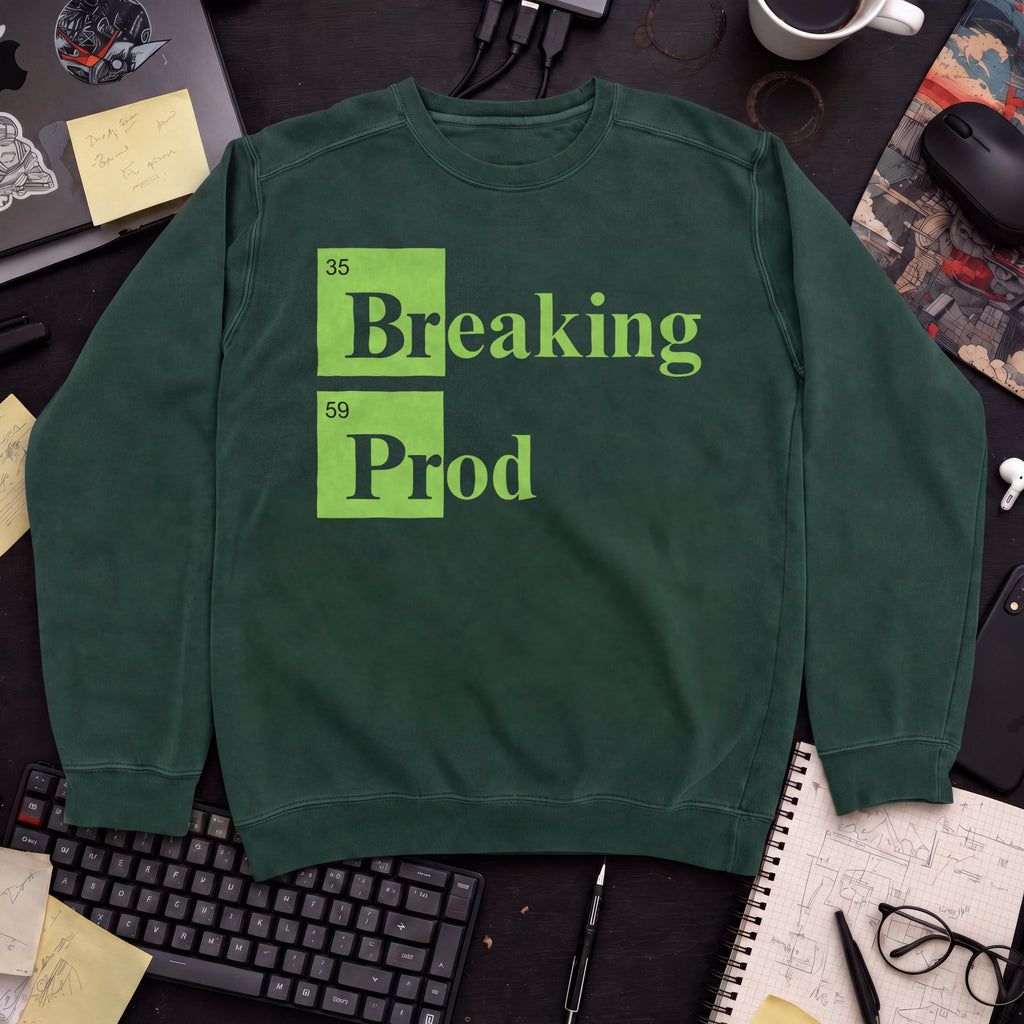Breaking Prod Sweatshirt — Bottle Green