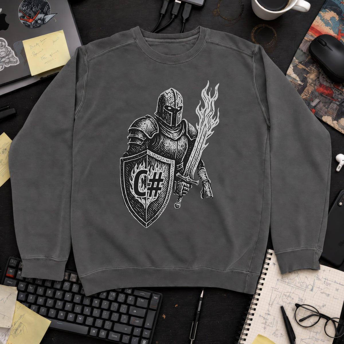 C# Knight Sweatshirt — Pepper