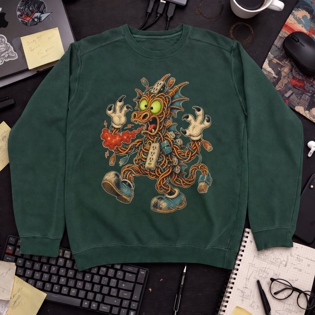 Cable Monster Sweatshirt sweatshirt — Bottle Green