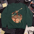 Cable Spaghetti Sweatshirt sweatshirt — Bottle Green