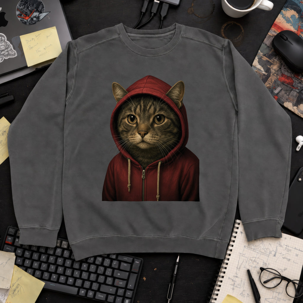 Cat In Hoodie Sweatshirt — Pepper