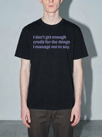 Not Enough Credit Premium Shirt - black--bust_to_thigh