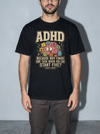 ADHD & Proud Premium Shirt - black--bust_to_thigh