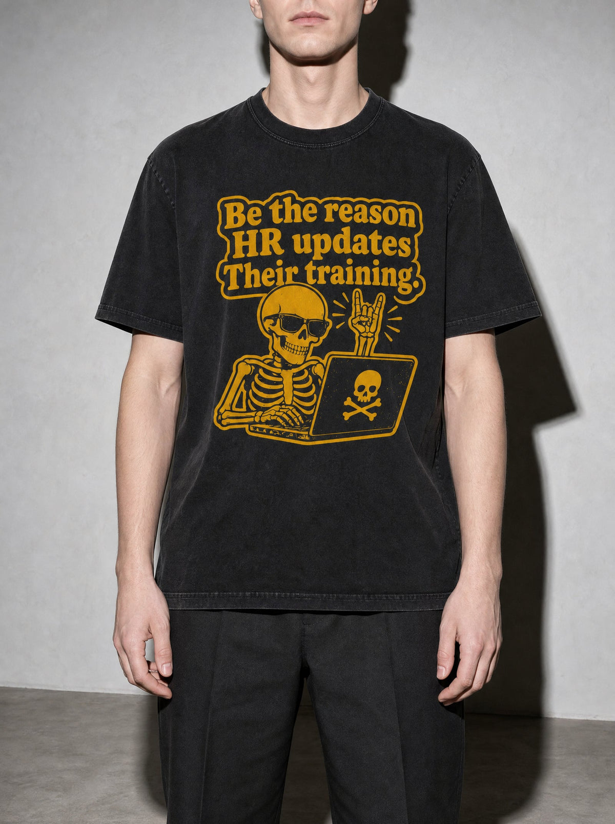 HR Training Premium Shirt - black--bust_to_thigh