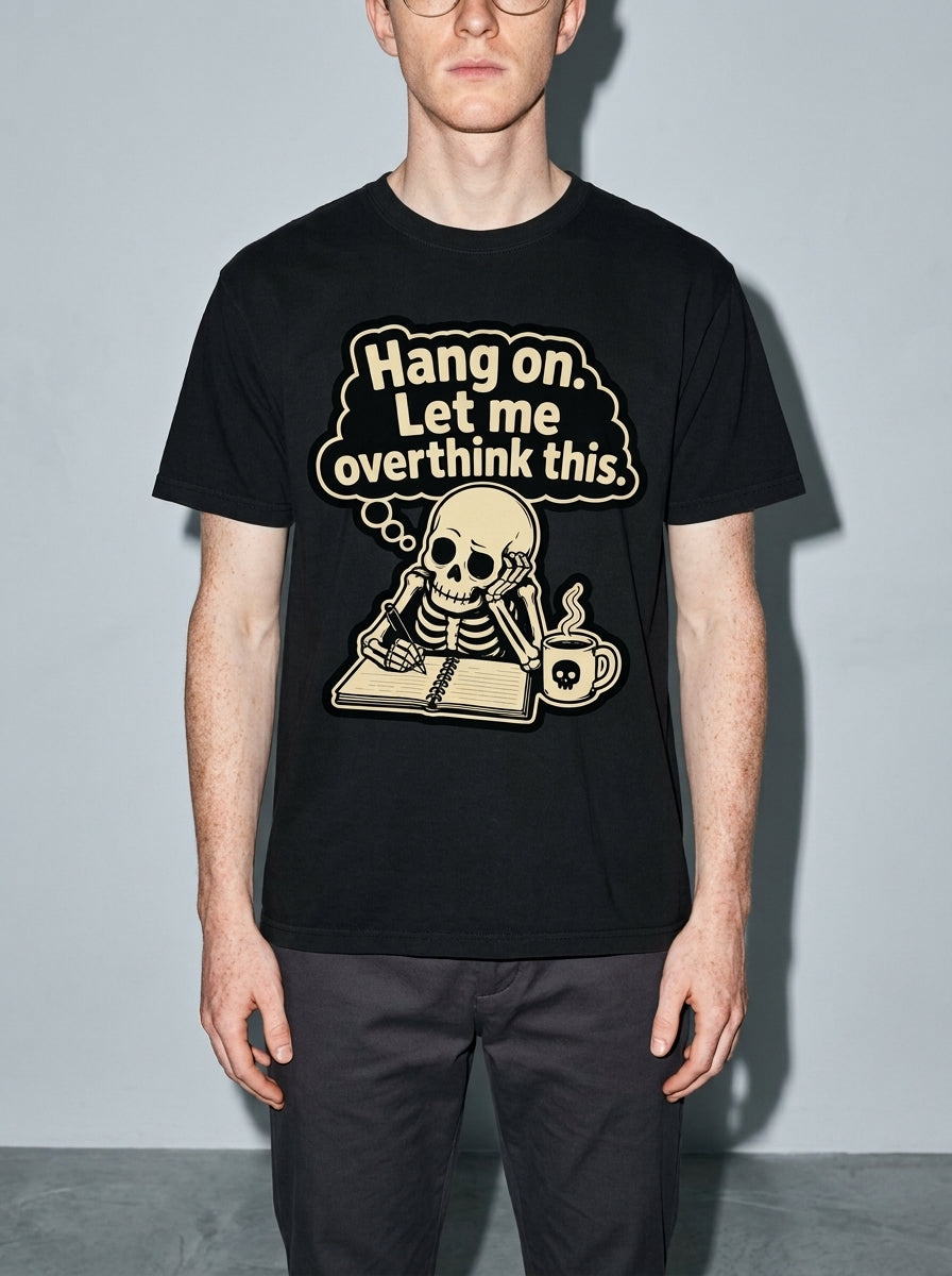 Let Me Overthink This Premium Shirt - black--bust_to_thigh