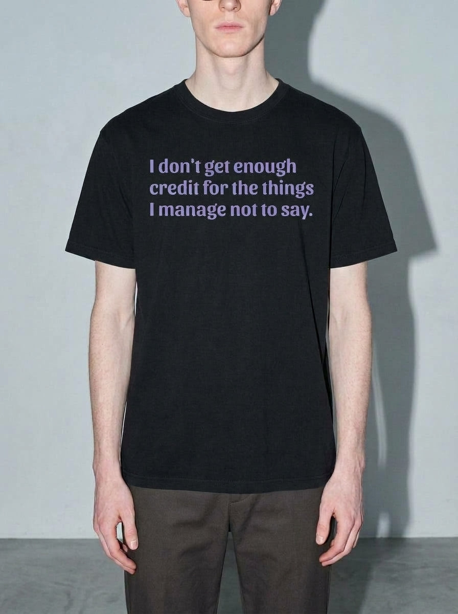 Not Enough Credit Premium Shirt - black--macro