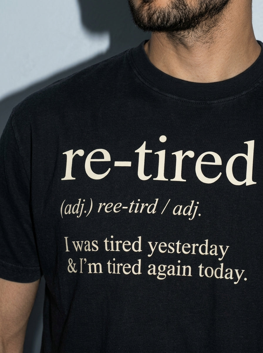 Re-Tired Premium Shirt - black--macro