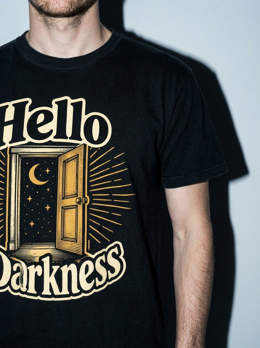 Hello Darkness Premium Shirt - black--macro