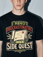 Side Quest Premium Shirt - black--macro