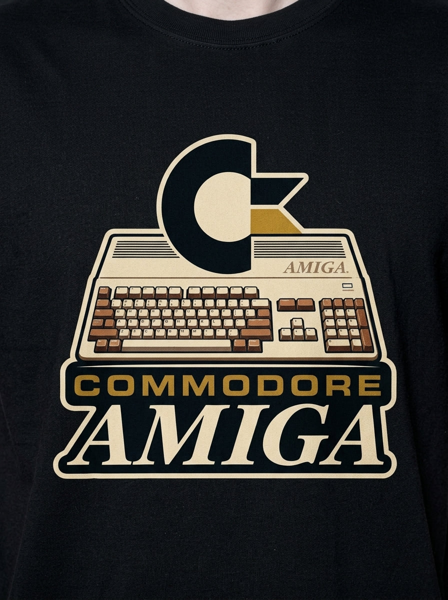 Commodore Amiga Premium Shirt - black--macro