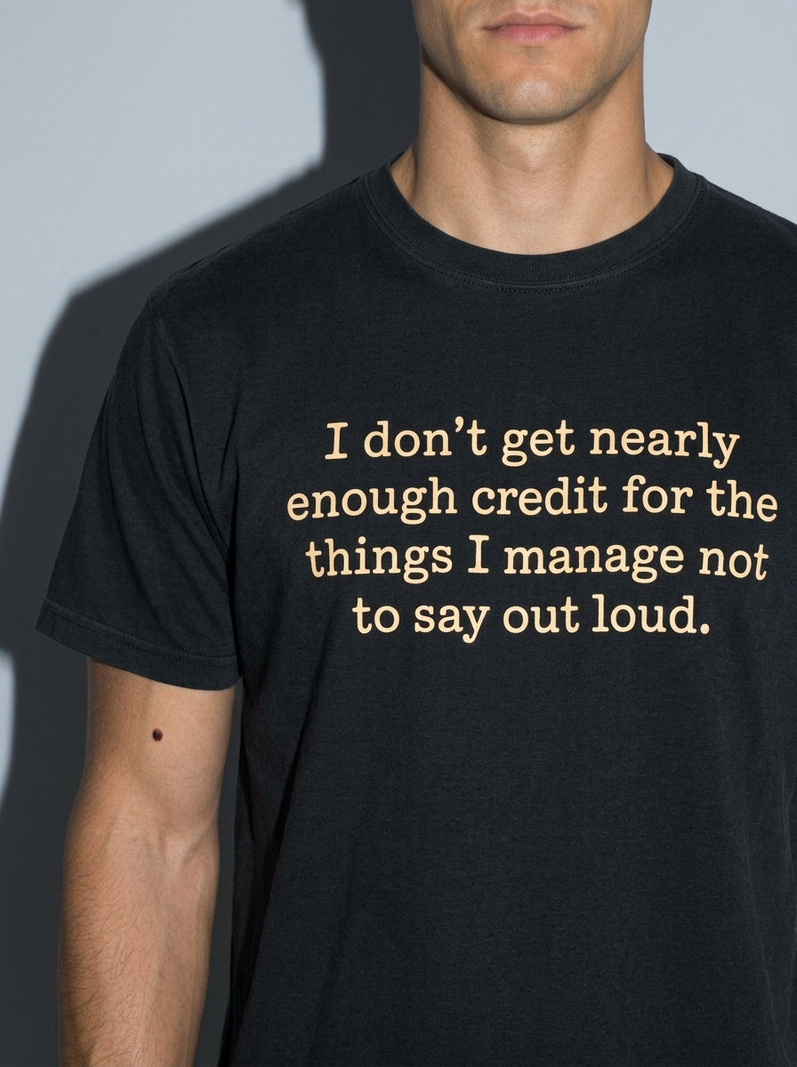 Nearly Enough Credit Premium Shirt - black--macro