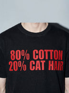 80% Cotton, 20% Cat Hair Premium Shirt - black--macro