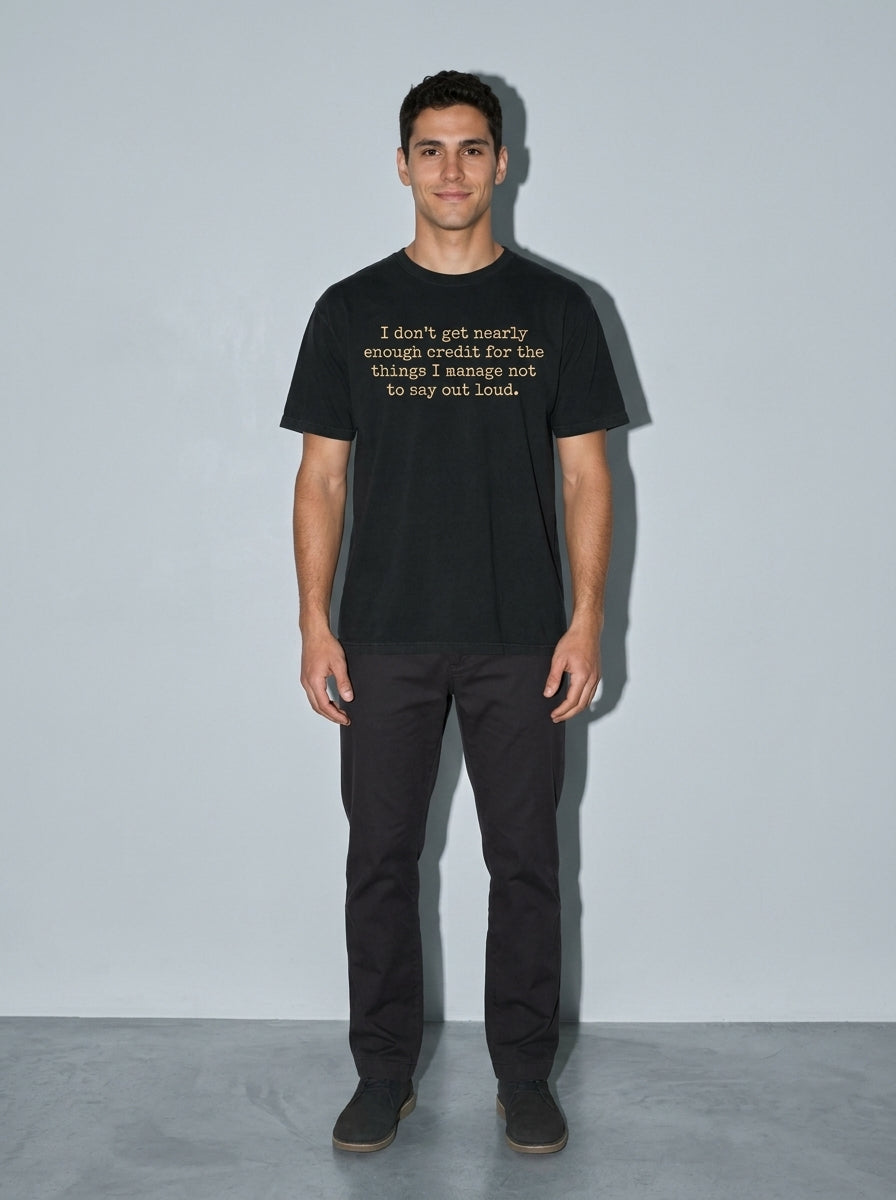 Nearly Enough Credit Premium Shirt - black--main