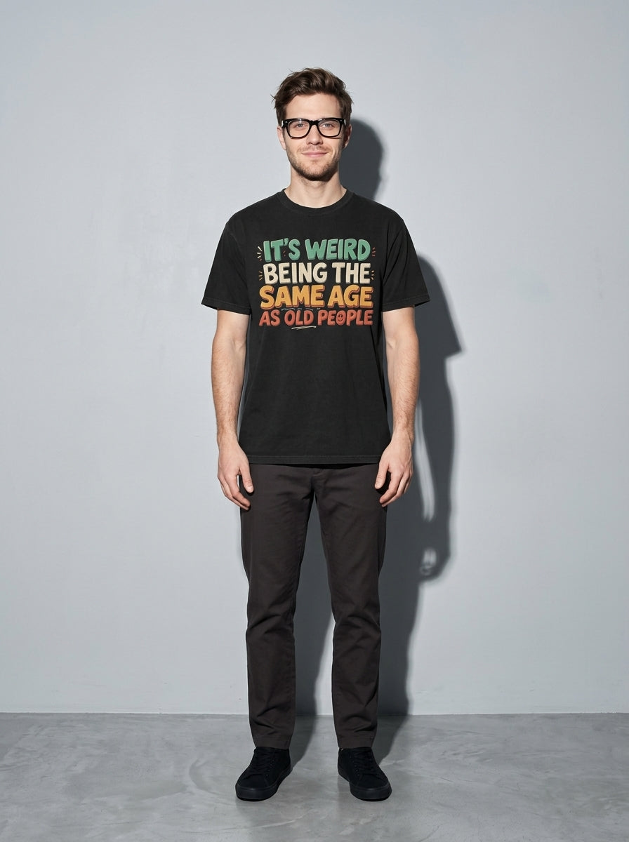 Same Age as Old People Premium Shirt - black--main