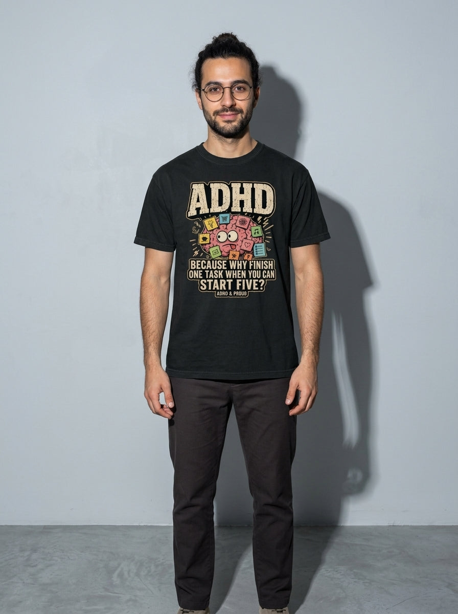 ADHD & Proud Premium Shirt - black--main