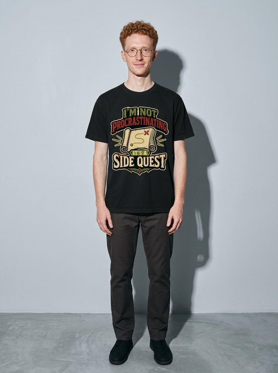 Side Quest Premium Shirt - black--main
