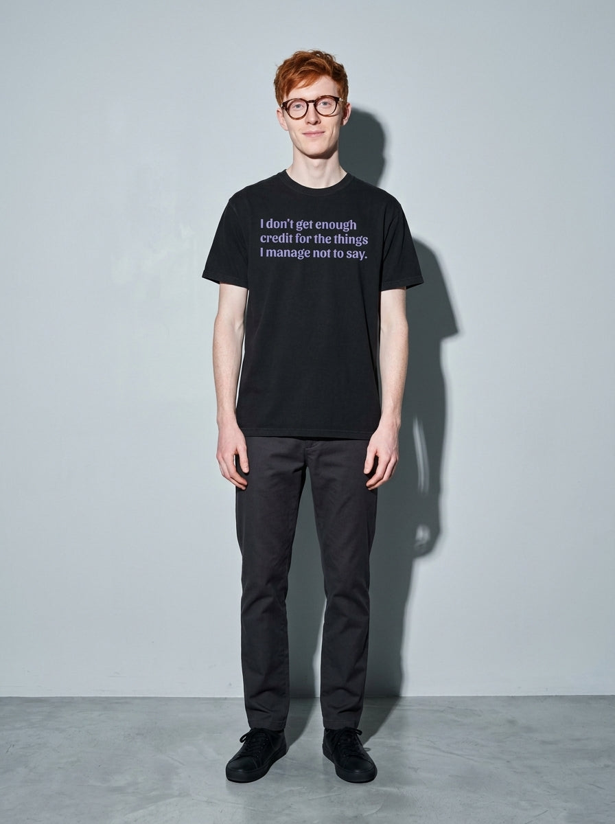 Not Enough Credit Premium Shirt - black--main