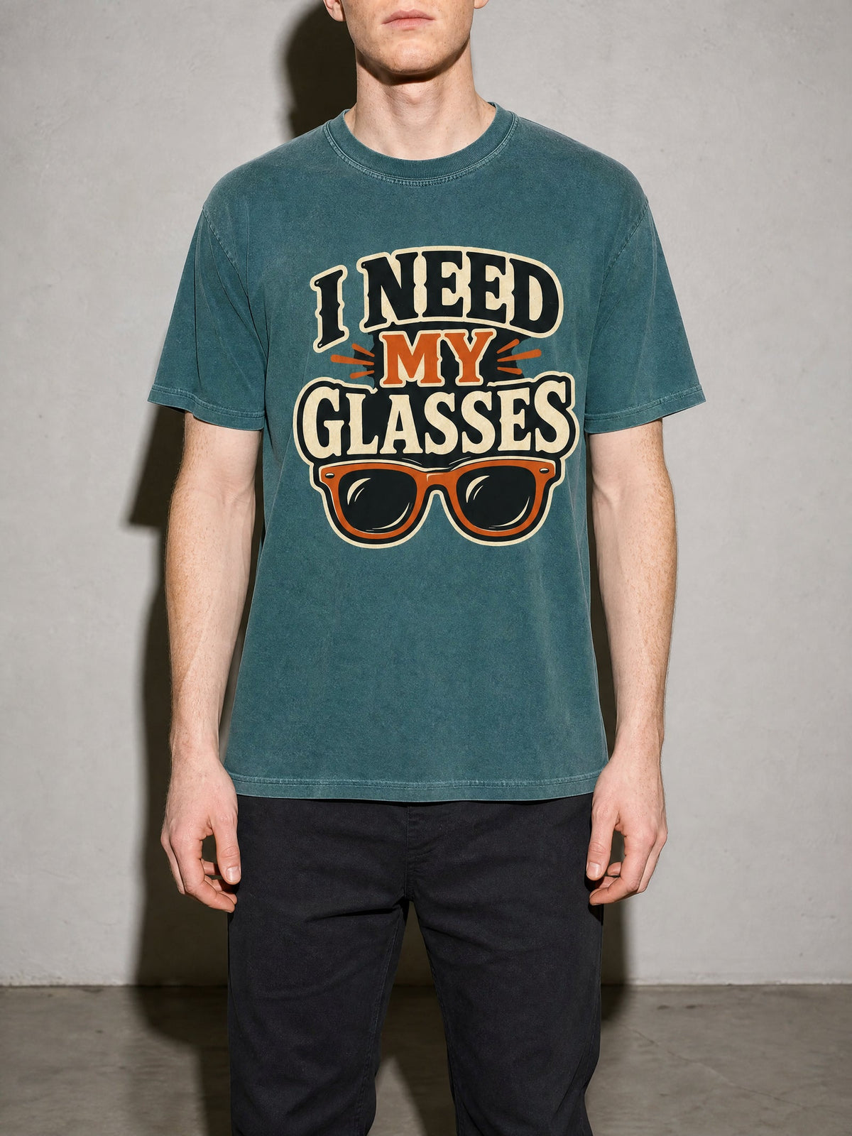 I Need My Glasses Premium Shirt - blue-spruce--bust_to_thigh