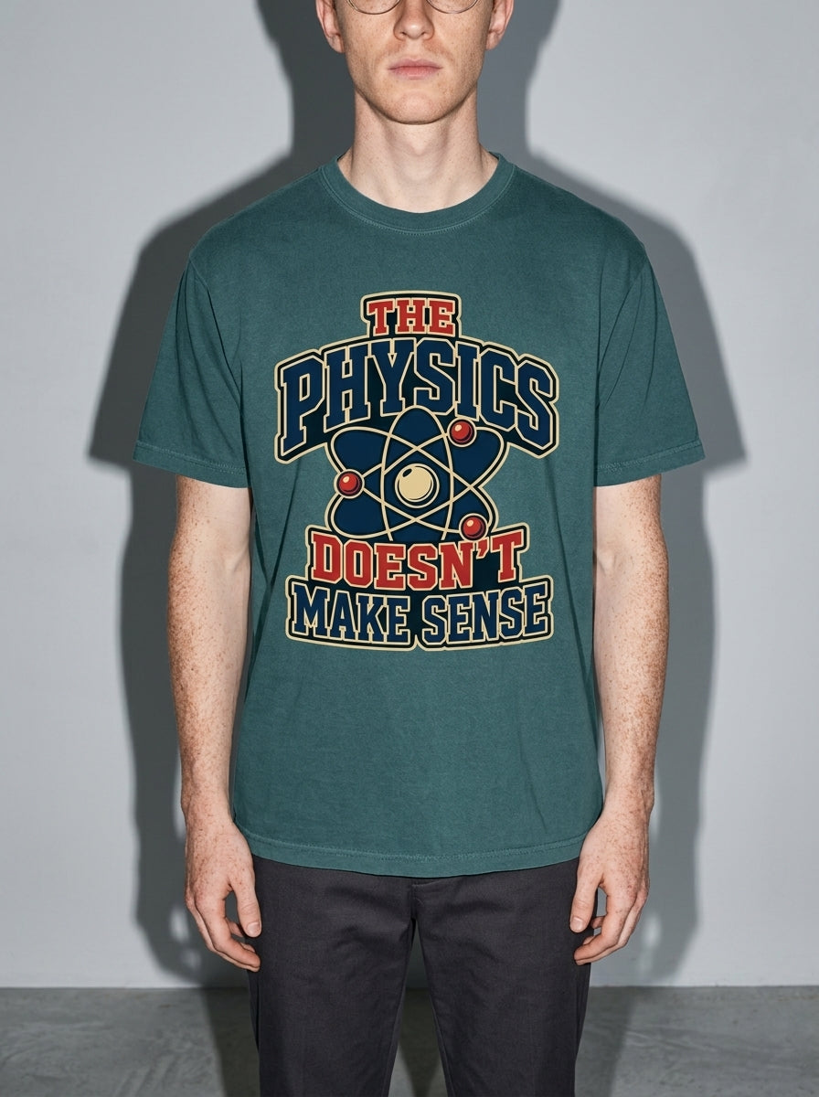 Physics Doesn’t Make Sense Premium Shirt - blue-spruce--bust_to_thigh
