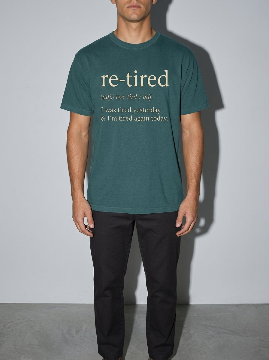 Re-Tired Premium Shirt - blue-spruce--bust_to_thigh
