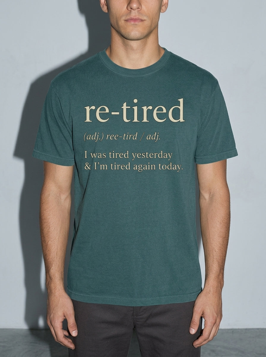 Re-Tired Premium Shirt - blue-spruce--bust_to_thigh
