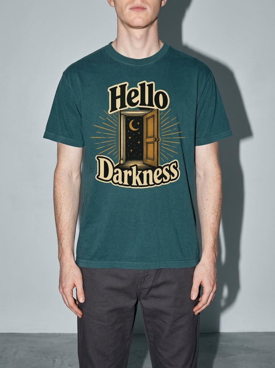 Hello Darkness Premium Shirt - blue-spruce--bust_to_thigh