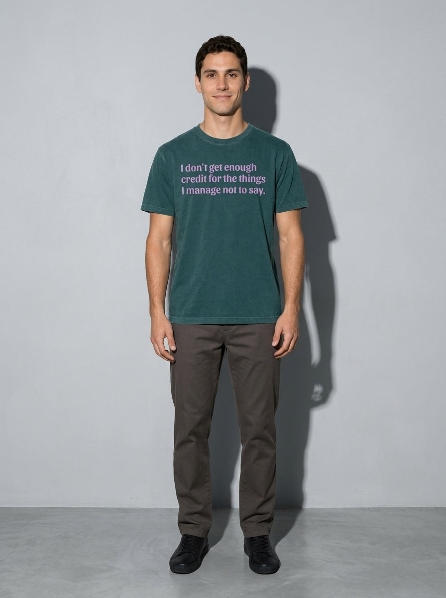 Not Enough Credit Premium Shirt - blue-spruce--main
