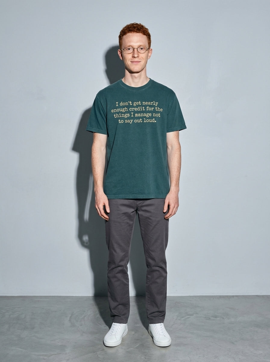 Nearly Enough Credit Premium Shirt - blue-spruce--main