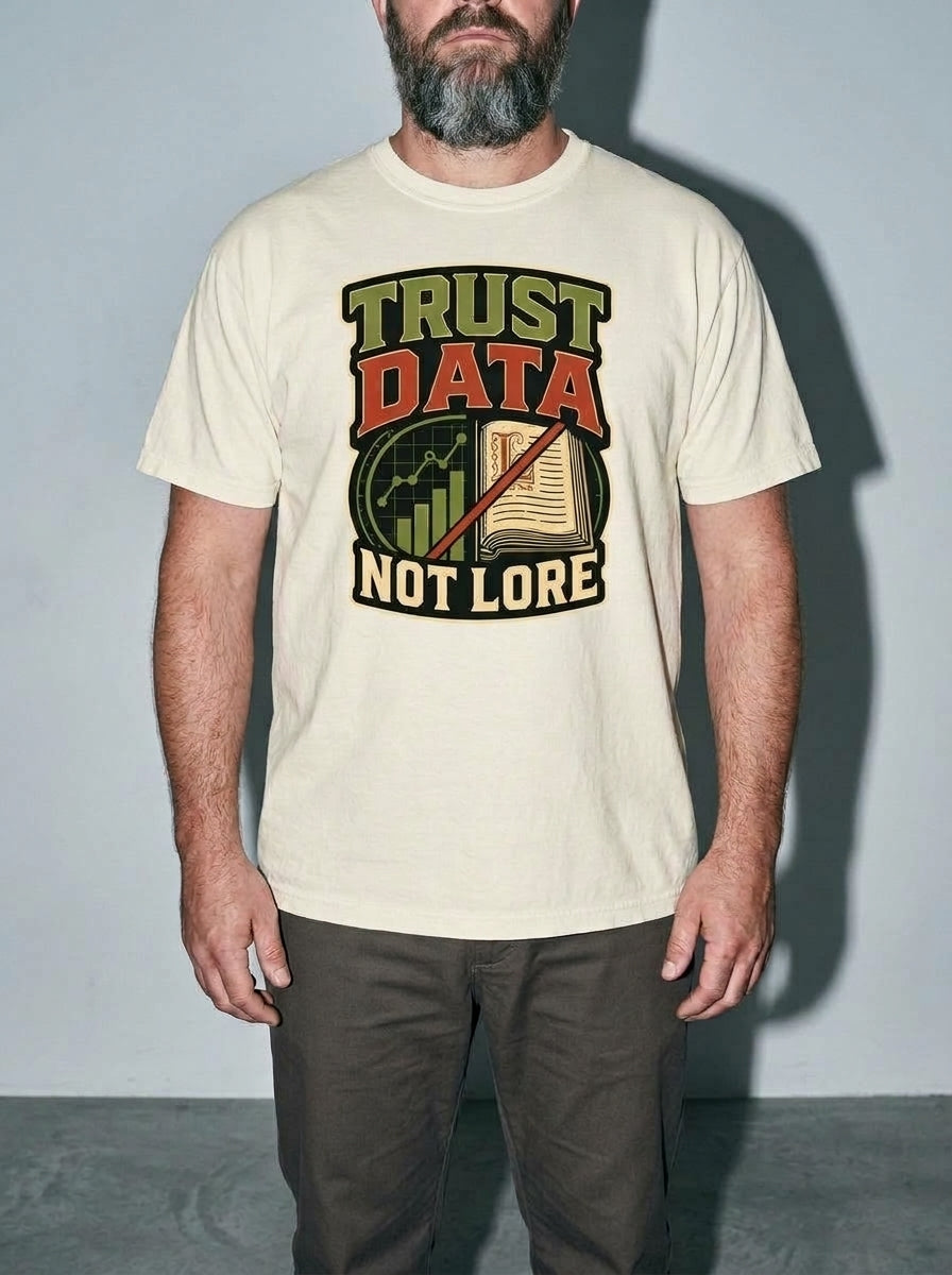 Trust Data, Not Lore Premium Shirt - ivory--bust_to_thigh