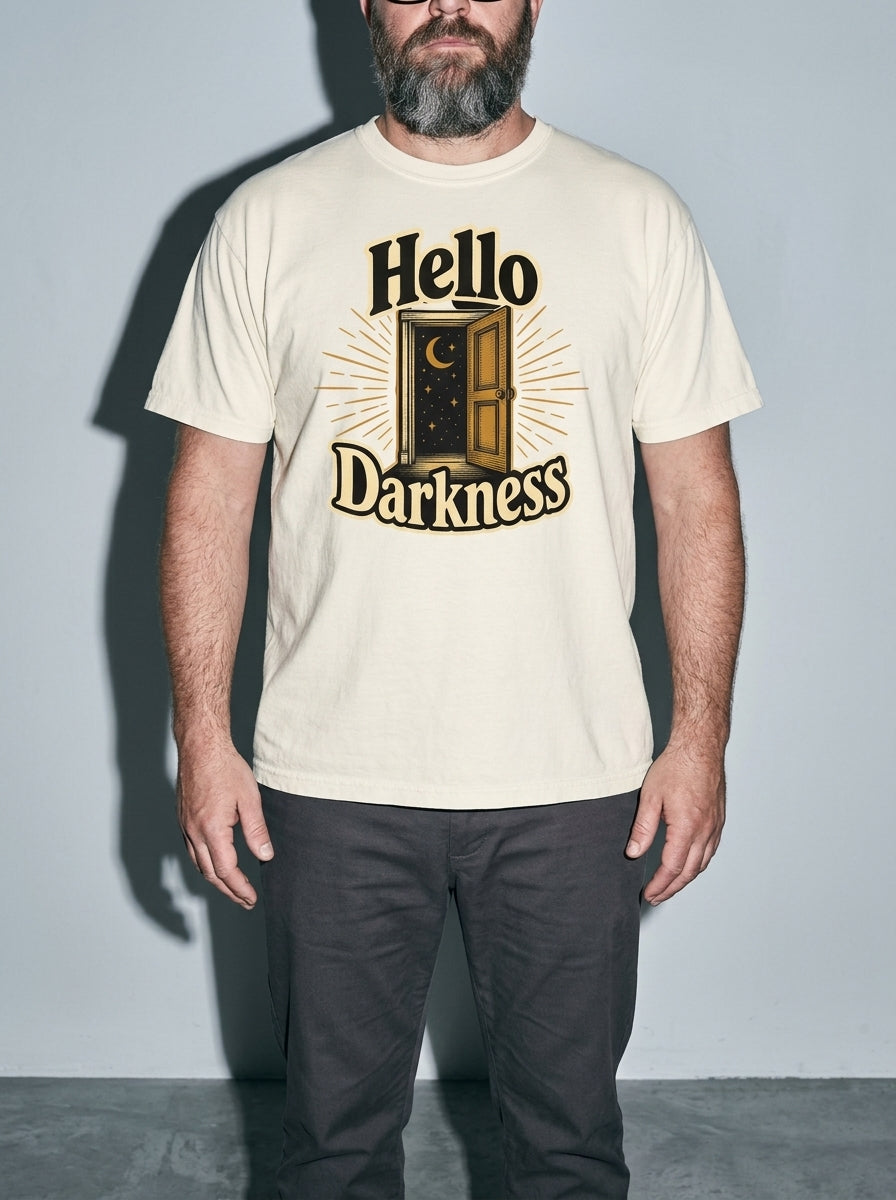 Hello Darkness Premium Shirt - ivory--bust_to_thigh