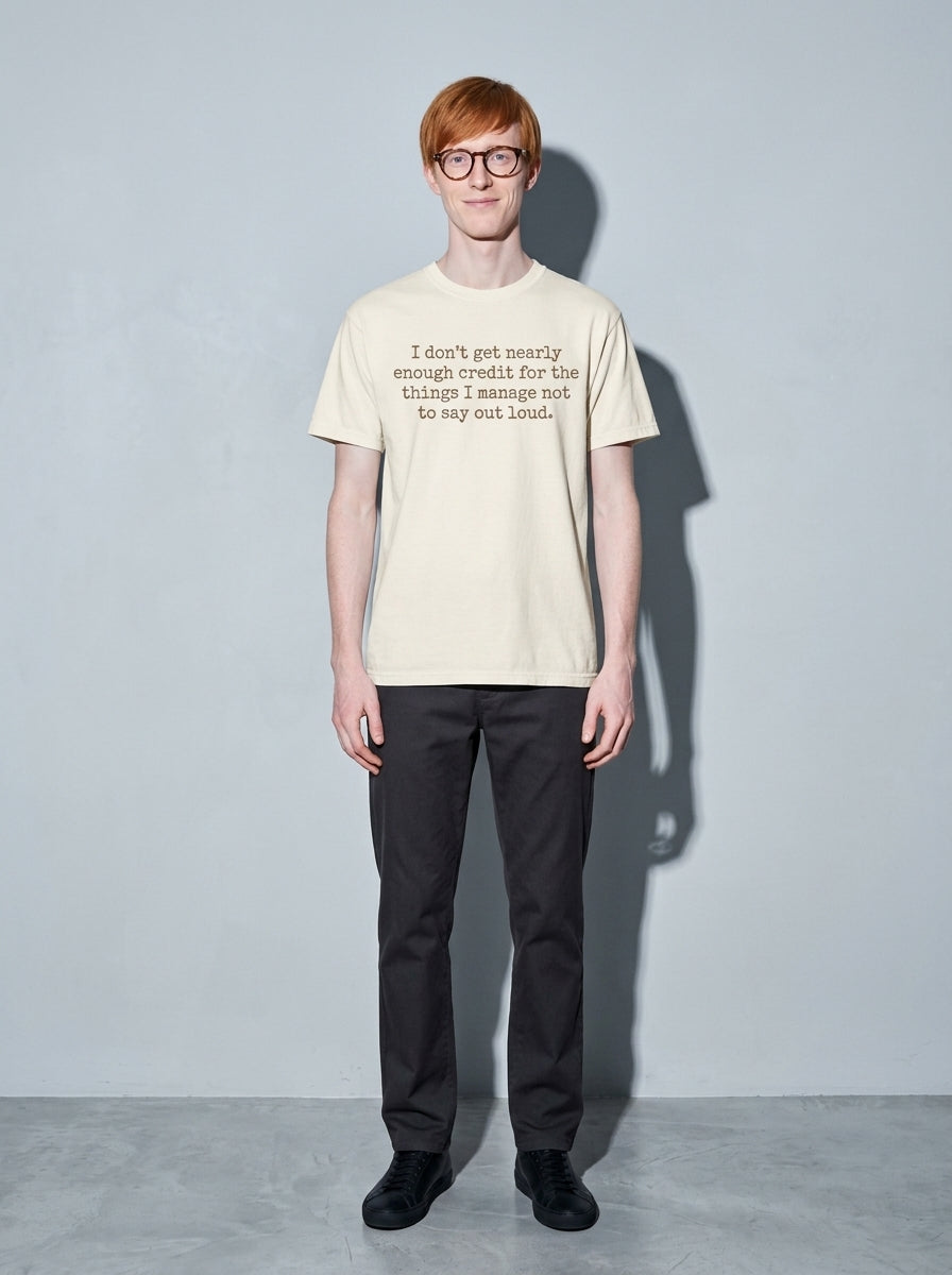 Nearly Enough Credit Premium Shirt - ivory--main