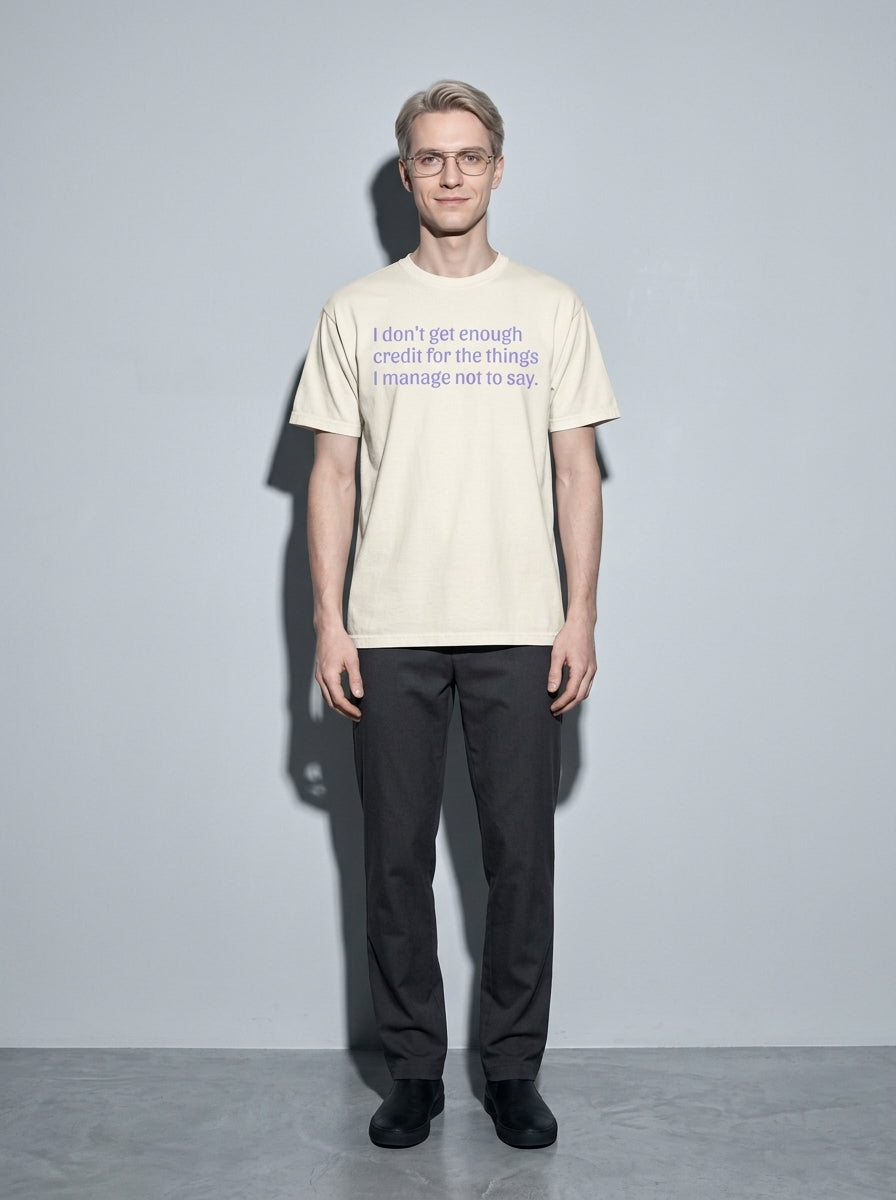 Not Enough Credit Premium Shirt - ivory--main