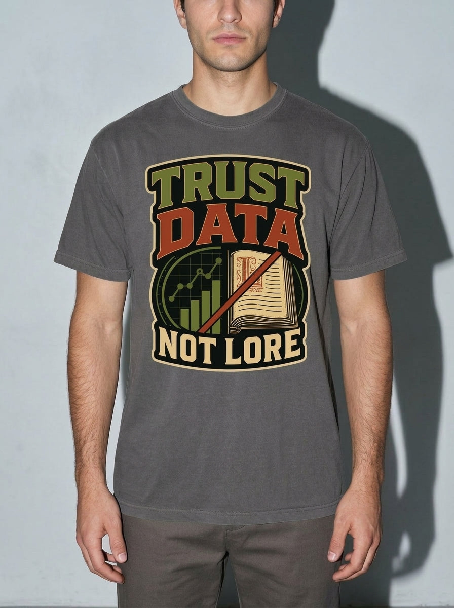 Trust Data, Not Lore Premium Shirt - pepper--bust_to_thigh