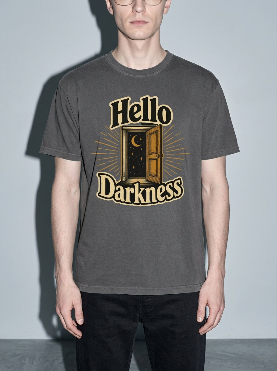 Hello Darkness Premium Shirt - pepper--bust_to_thigh