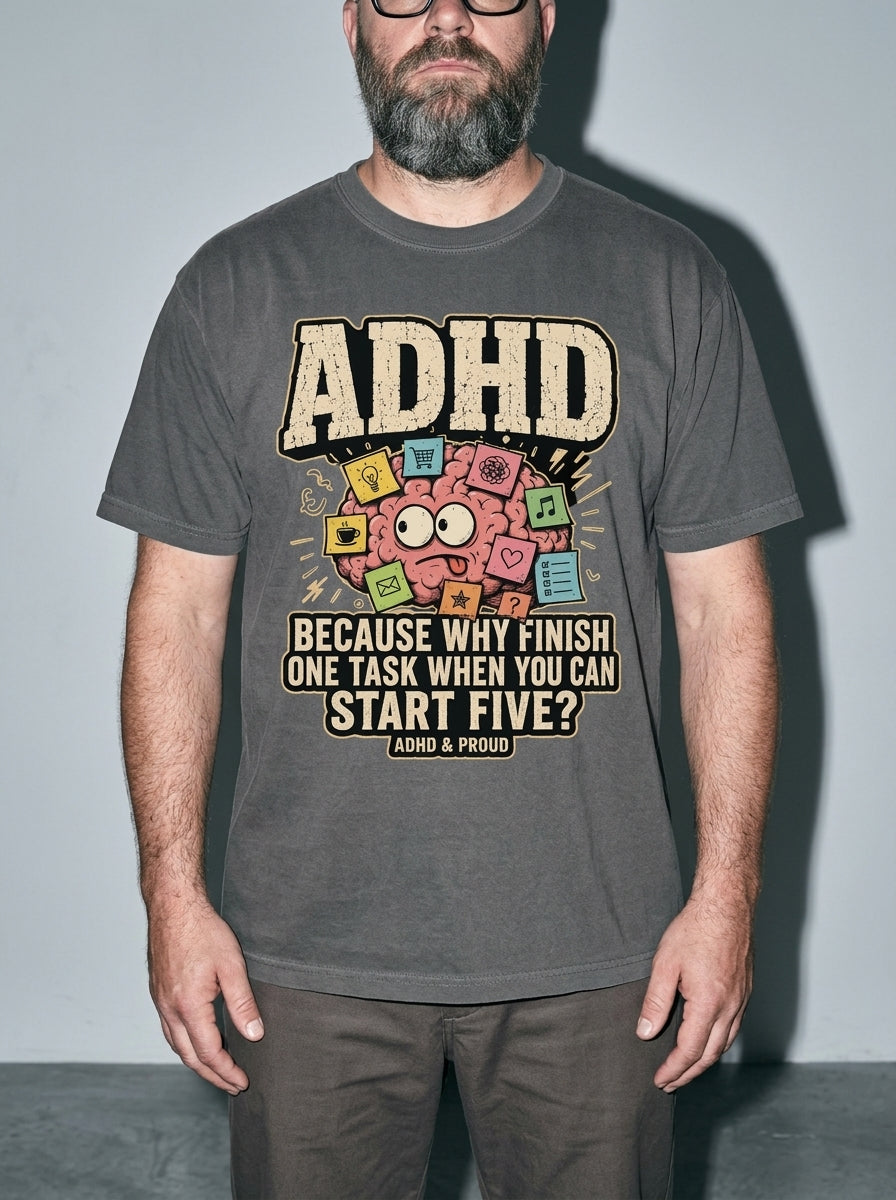ADHD & Proud Premium Shirt - pepper--bust_to_thigh