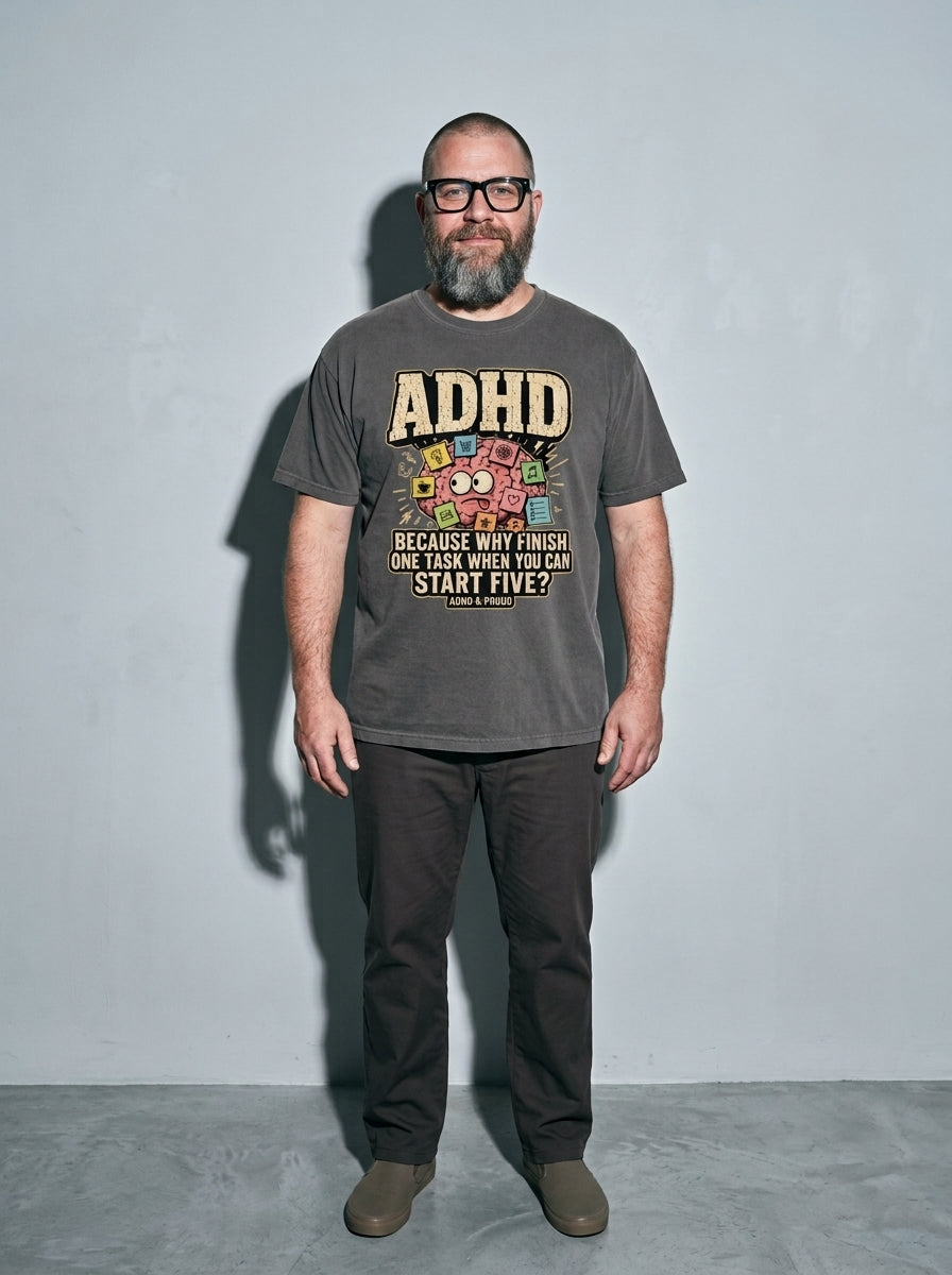 ADHD & Proud Premium Shirt - pepper--main