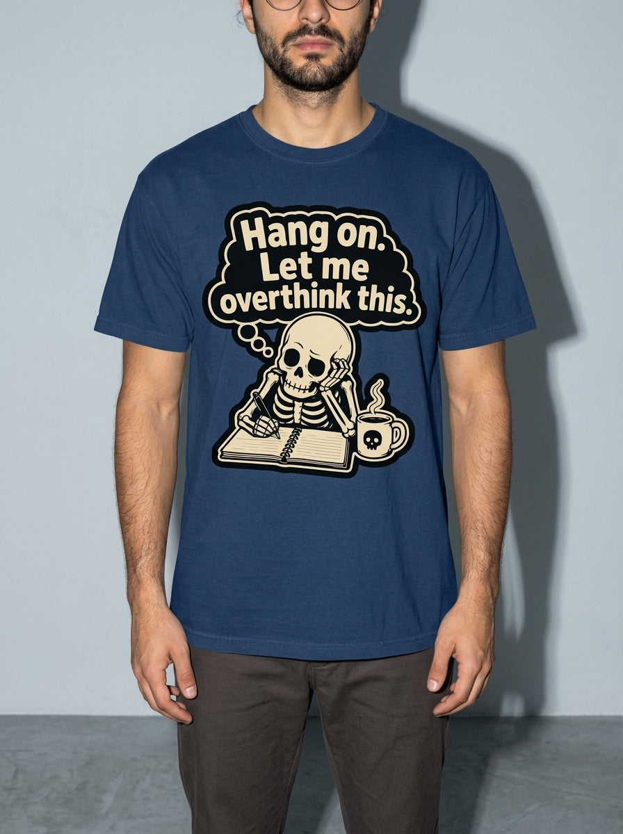 Let Me Overthink This Premium Shirt - true-navy--bust_to_thigh