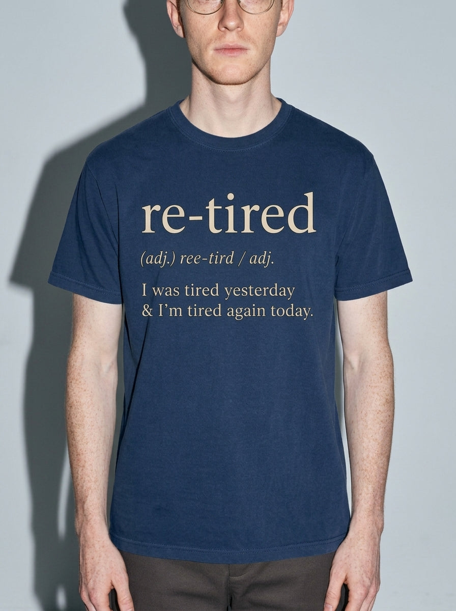 Re-Tired Premium Shirt - true-navy--bust_to_thigh
