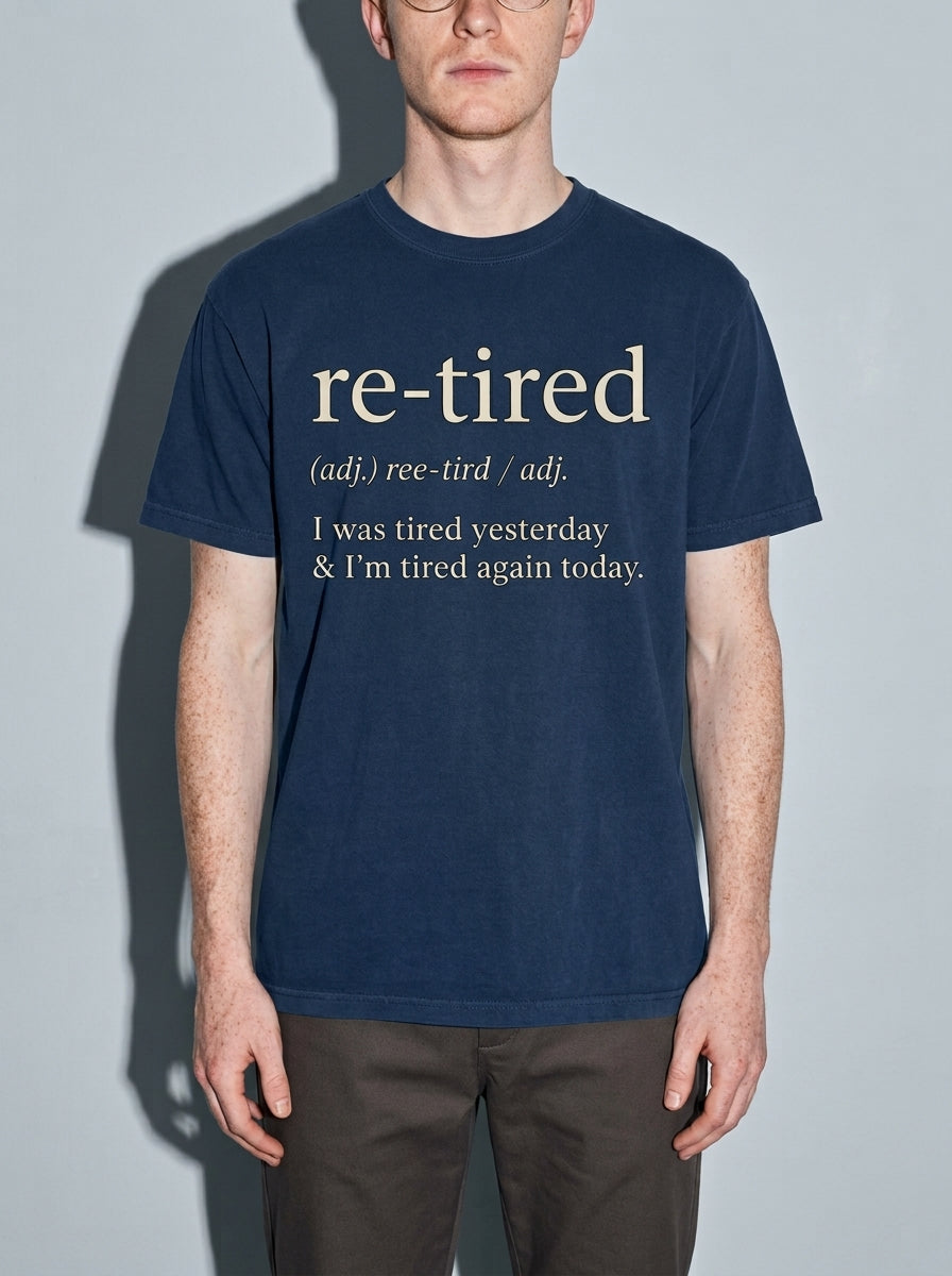 Re-Tired Premium Shirt - true-navy--bust_to_thigh
