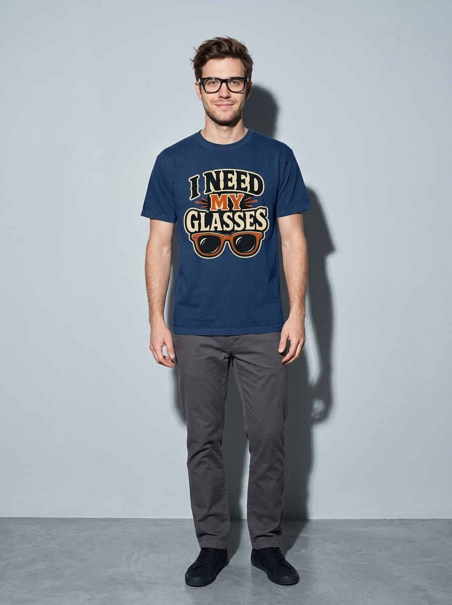 I Need My Glasses Premium Shirt - true-navy--main