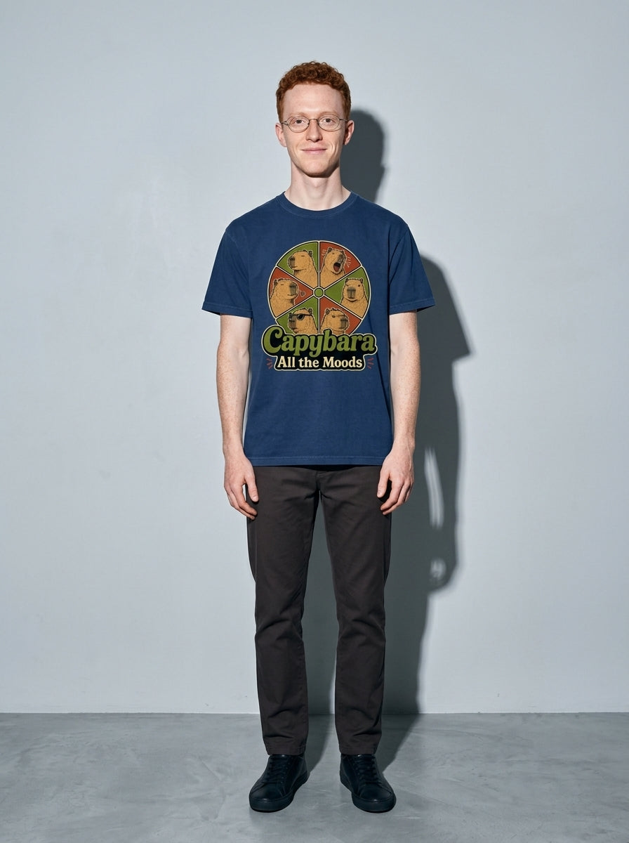 Capybara All the Moods Premium Shirt - true-navy--main