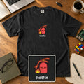 Hotfix Embroidered Shirt in Black