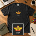 Ship It Embroidered Shirt in Black
