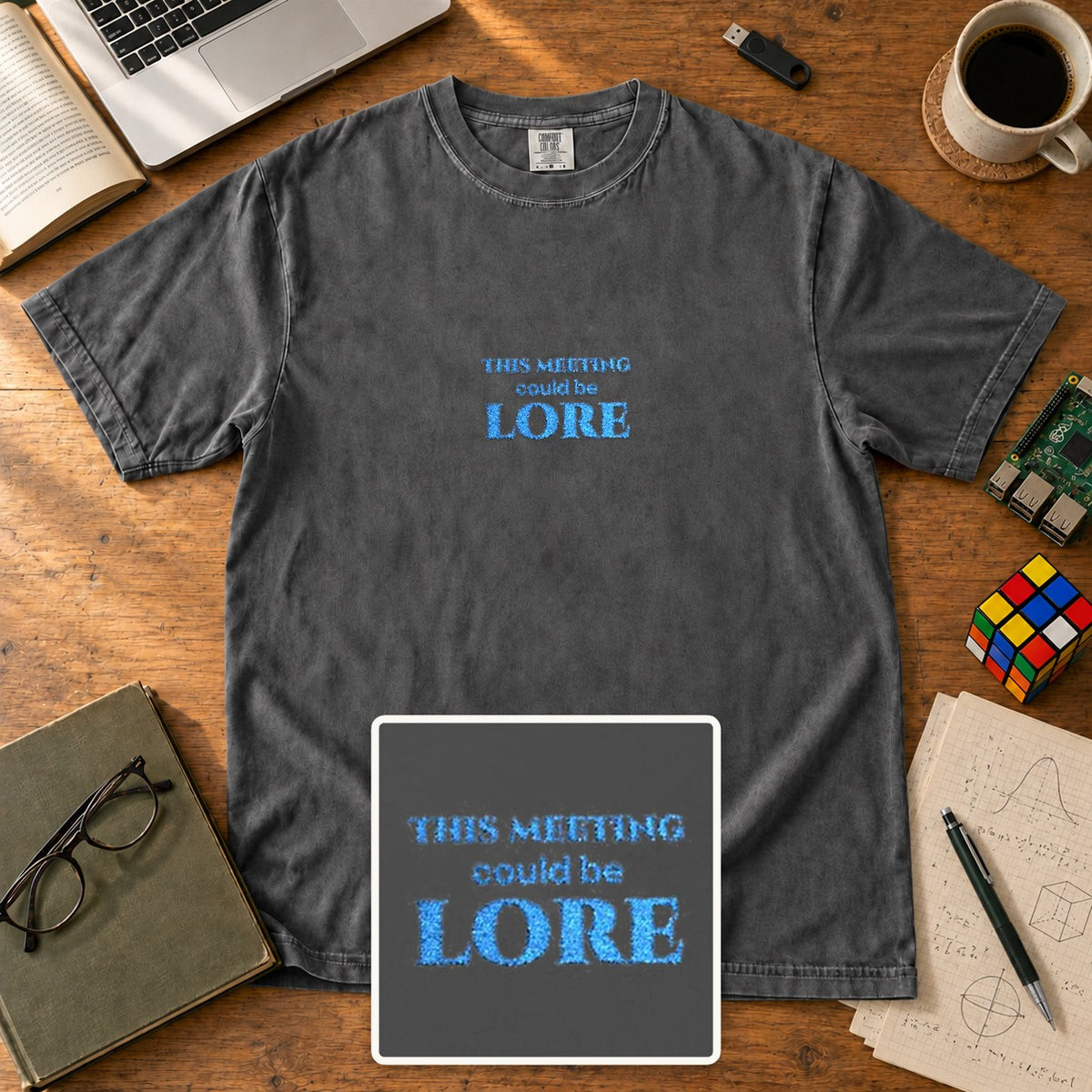 This Meeting Could Be Lore Embroidered Shirt in Pepper