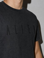 Alien Wordmark Premium Shirt - Black - printed fabric detail
