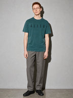 Alien Wordmark Premium Shirt - Blue Spruce - on-model full length